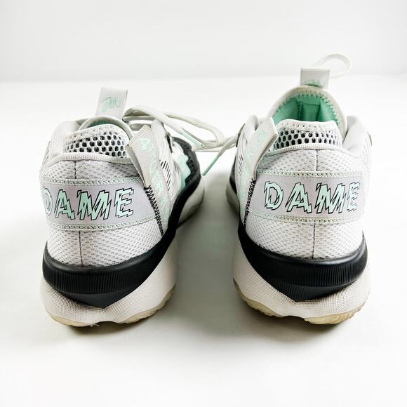 Adidas DAME 8 basketball shoes black white mint green Mens Size 9 main image 9